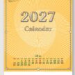 SB-202 CG文字カレンダー壁掛け 2027年｜ CG文字が際立つ個性的で実用的な玉カレンダー壁掛け