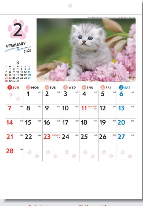 SG-115 わんmoreにゃんカレンダー 2027年｜ ワンちゃん＆ネコちゃんのかわいい写真満載の人気壁掛けカレンダー