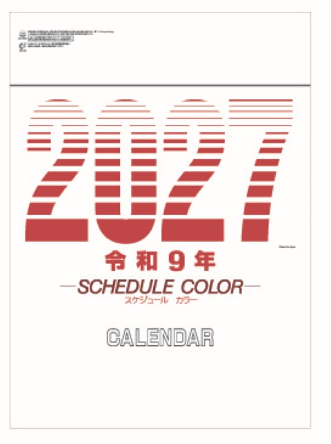 SR-562 スケジュールカラー文字月表カレンダー壁掛け 2027年｜ スケジュールを書きやすいパステルカラーの文字月表