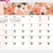 TD-273 卓上L・フローラル・メモカレンダー 2027年｜ 色とりどりの草花が机の上を華やかに彩るフローラルメモ卓上カレンダー
