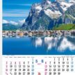 TD-713 日本の情景-四季の詩-カレンダー 2027年| 企業のイメージUPをサポート 青い空、白い雪、緑の草原でエコをアピール アルプスカレンダー